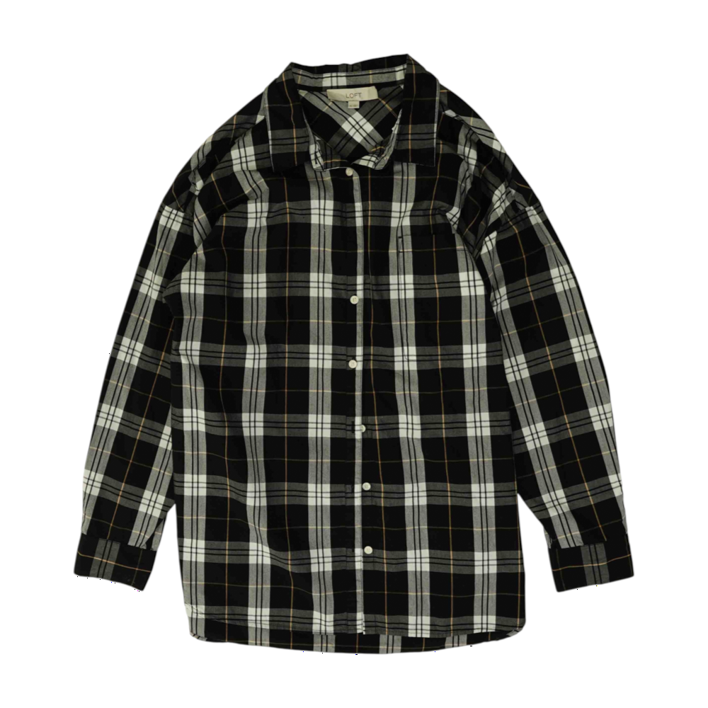 Black Plaid Button Down