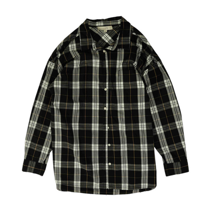 Black Plaid Button Down