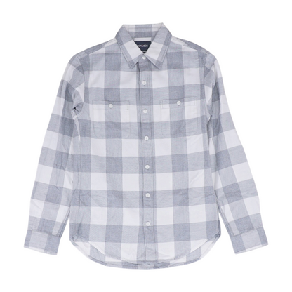 Gray Check Flannel Button Down