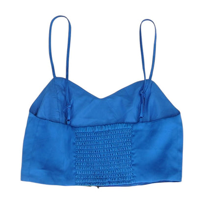 Blue Solid Sleeveless Blouse