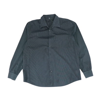 Black Striped Long Sleeve Button Down