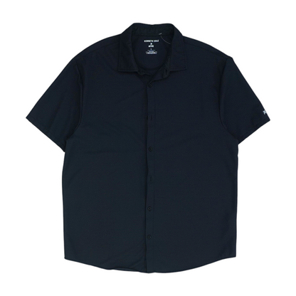 Black Solid Short Sleeve Polo