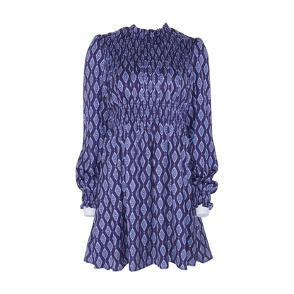 Navy Plus Print Mini Formal