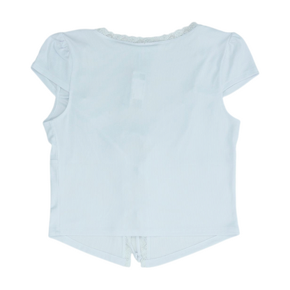 White Cropped Blouse