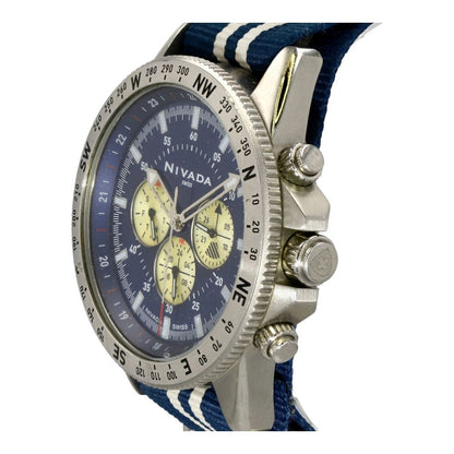 Men's Skymasters Collection Blue And Silver Chronograph Stainless Steel Watch