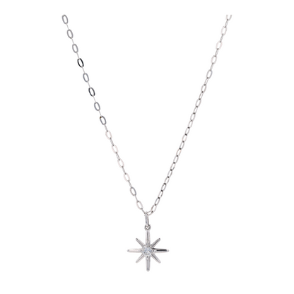 Sterling Silver Diamond Pendant Necklace