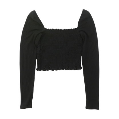 Black Cropped Blouse