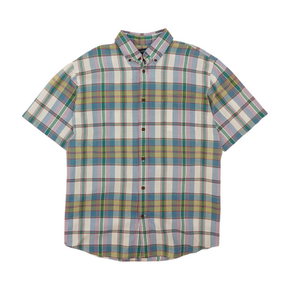 Blue Check Short Sleeve Button Down
