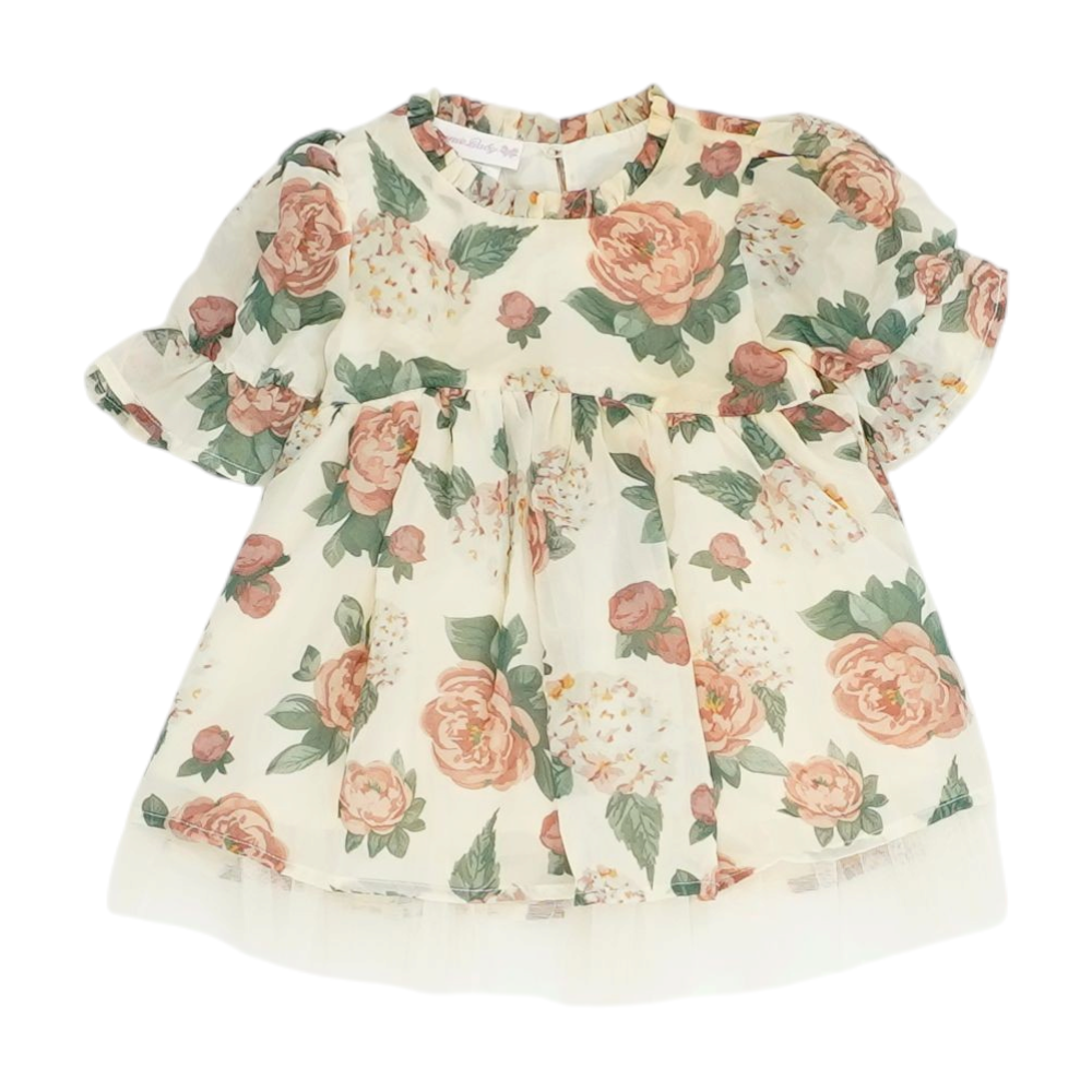 Beige Floral Dress
