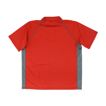 Red Solid Short Sleeve Polo
