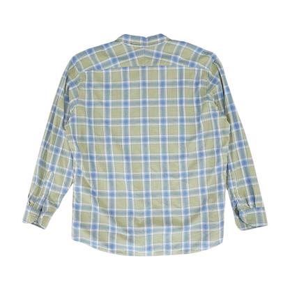Green Plaid Long Sleeve Button Down