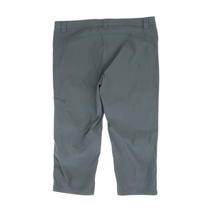 Gray Solid Active Capris