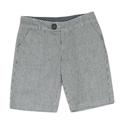 Black Striped Chino Shorts