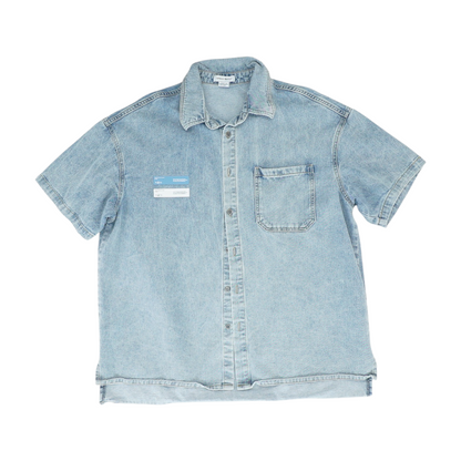 Blue Solid Short Sleeve Polo
