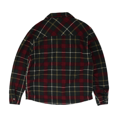Burgundy Plaid Flannel Button Down