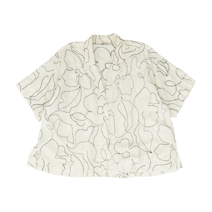 Ivory Abstract Button Down