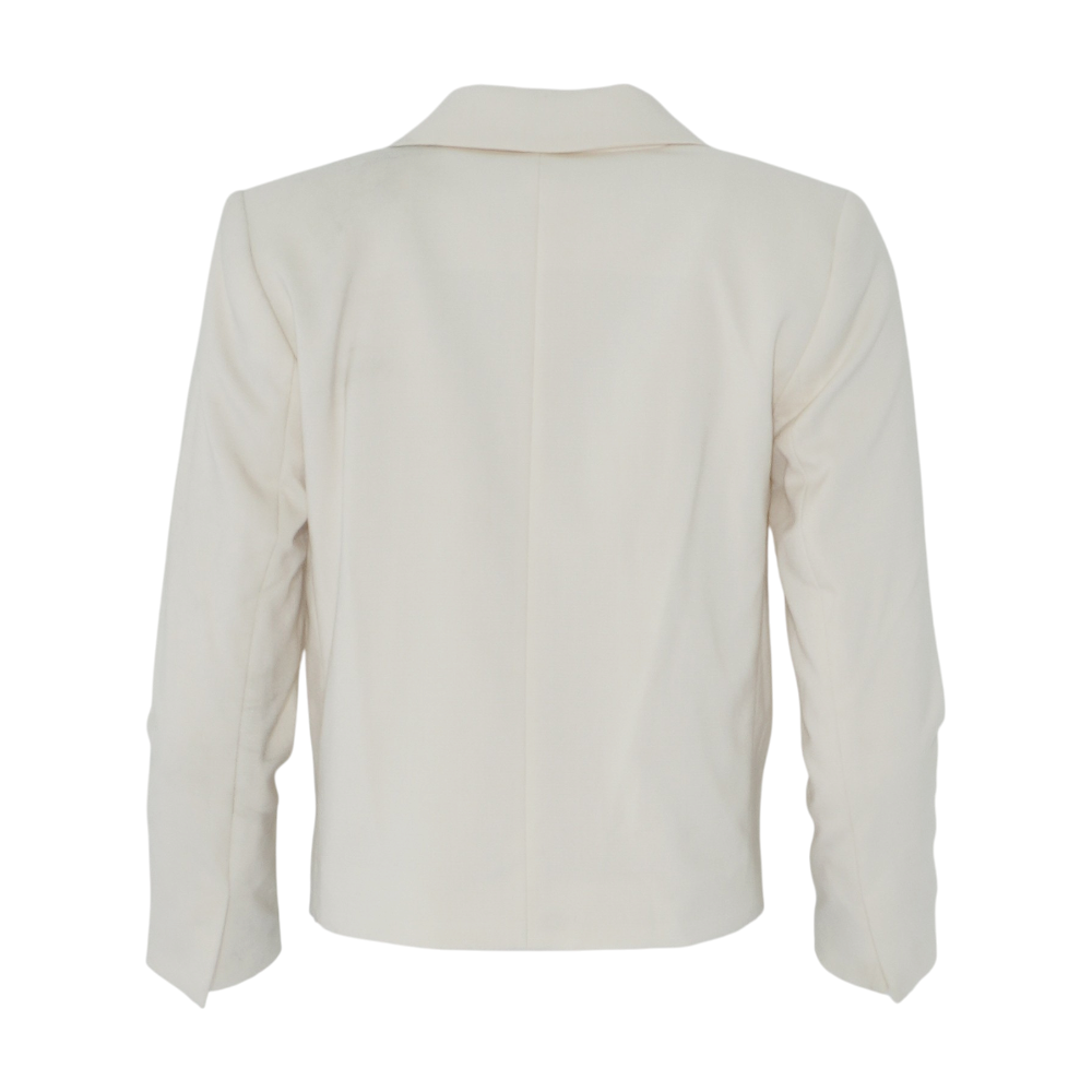 Cream Solid Blazer