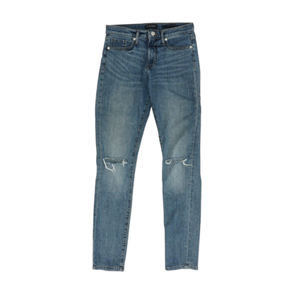 Blue Long Straight Jeans
