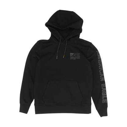 Black Solid Hoodie Pullover