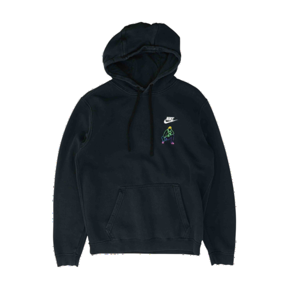 Black Solid Hoodie Pullover
