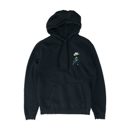 Black Solid Hoodie Pullover