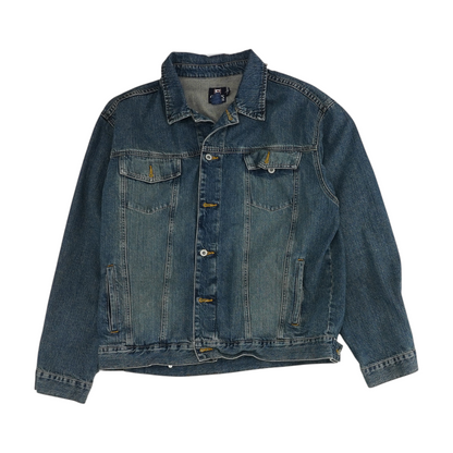 Blue Solid Denim Jacket