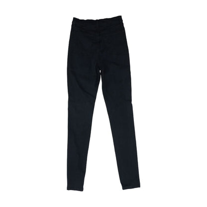 Black Solid High Rise Skinny Leg Jeans