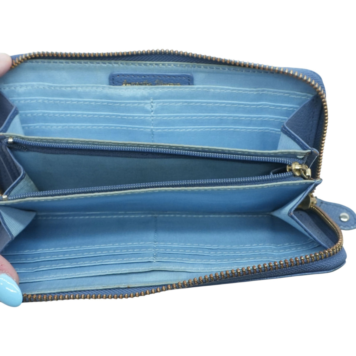 Blue Continental Wallet
