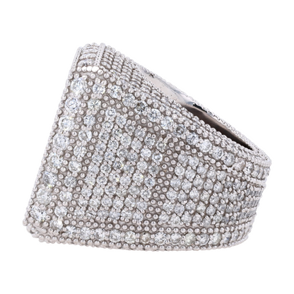 5 ctw 14K White Gold Diamond Statement Ring