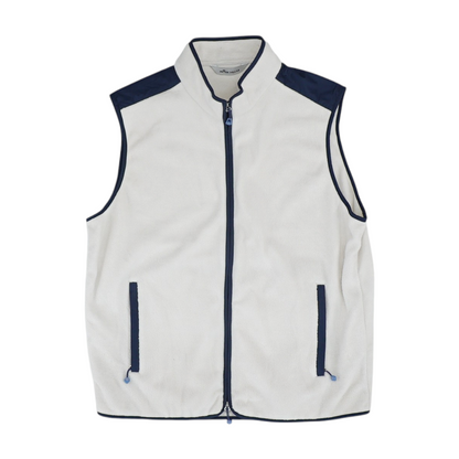 White Color Block Vest