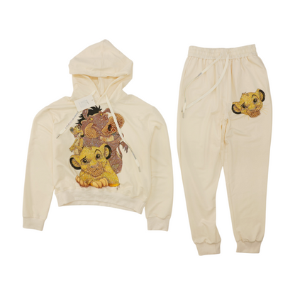 Ivory Graphic Pant Set