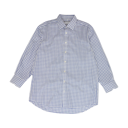 White Check Long Sleeve Button Down