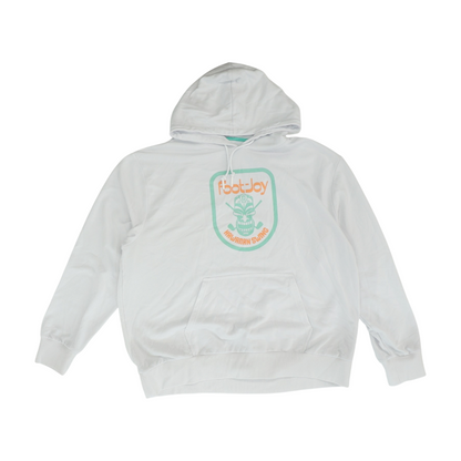White Graphic Hoodie Pullover