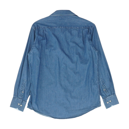 Blue Print Long Sleeve Button Down