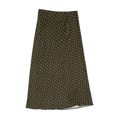 Charcoal Polka Dot Midi Skirt