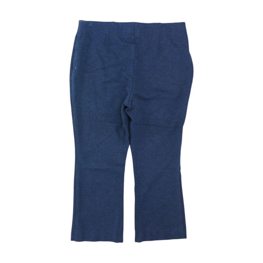 Blue Petite Solid Casual Capris