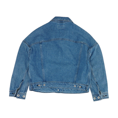 Blue Solid Denim Jacket