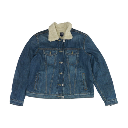 Blue Solid Denim Jacket