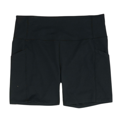 Black Solid Active Shorts