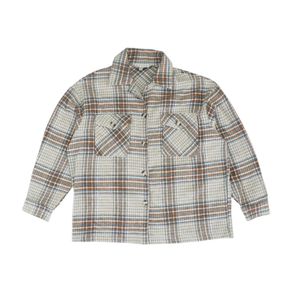 Multi Plaid Flannel Button Down
