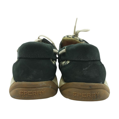 Black Boat Shoe Flats