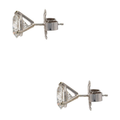 4 Ct 14K White Gold Lab Grown Diamond Martini Set Stud Earrings