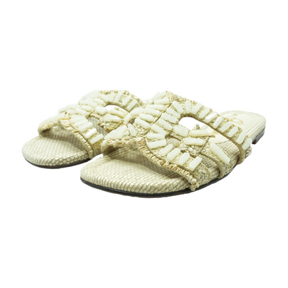 Ivory Flat Sandals