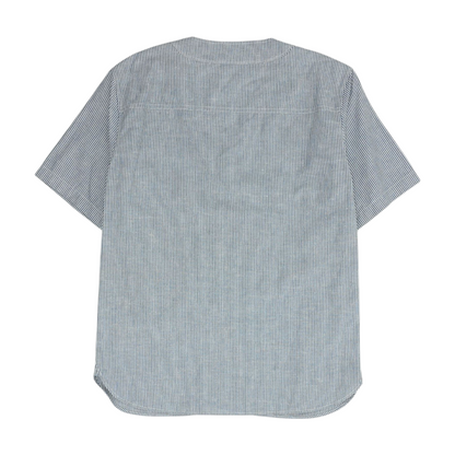 Blue Striped Short Sleeve Button Down