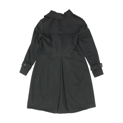 Black Solid Topcoat Jacket