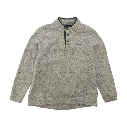 Gray Solid 1/4 Zip Pullover