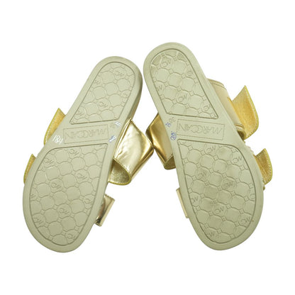 Gold Embellished Slide Sandals