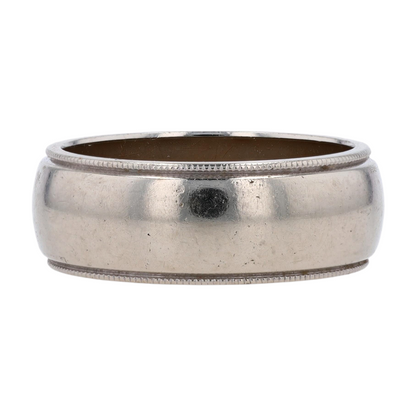 14K White Gold Band Ring
