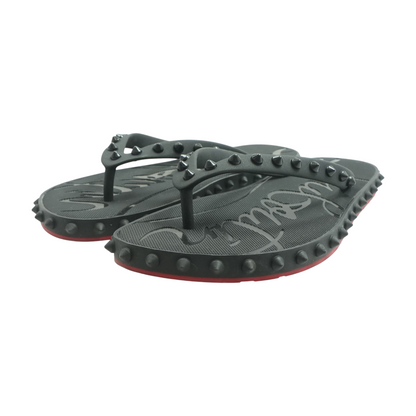 Black Super Loubi Flip Flop
