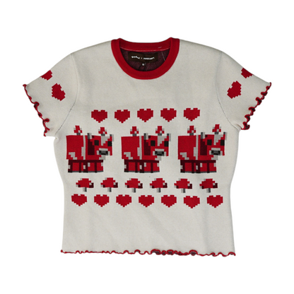 Ivory Graphic Pullover Sweater